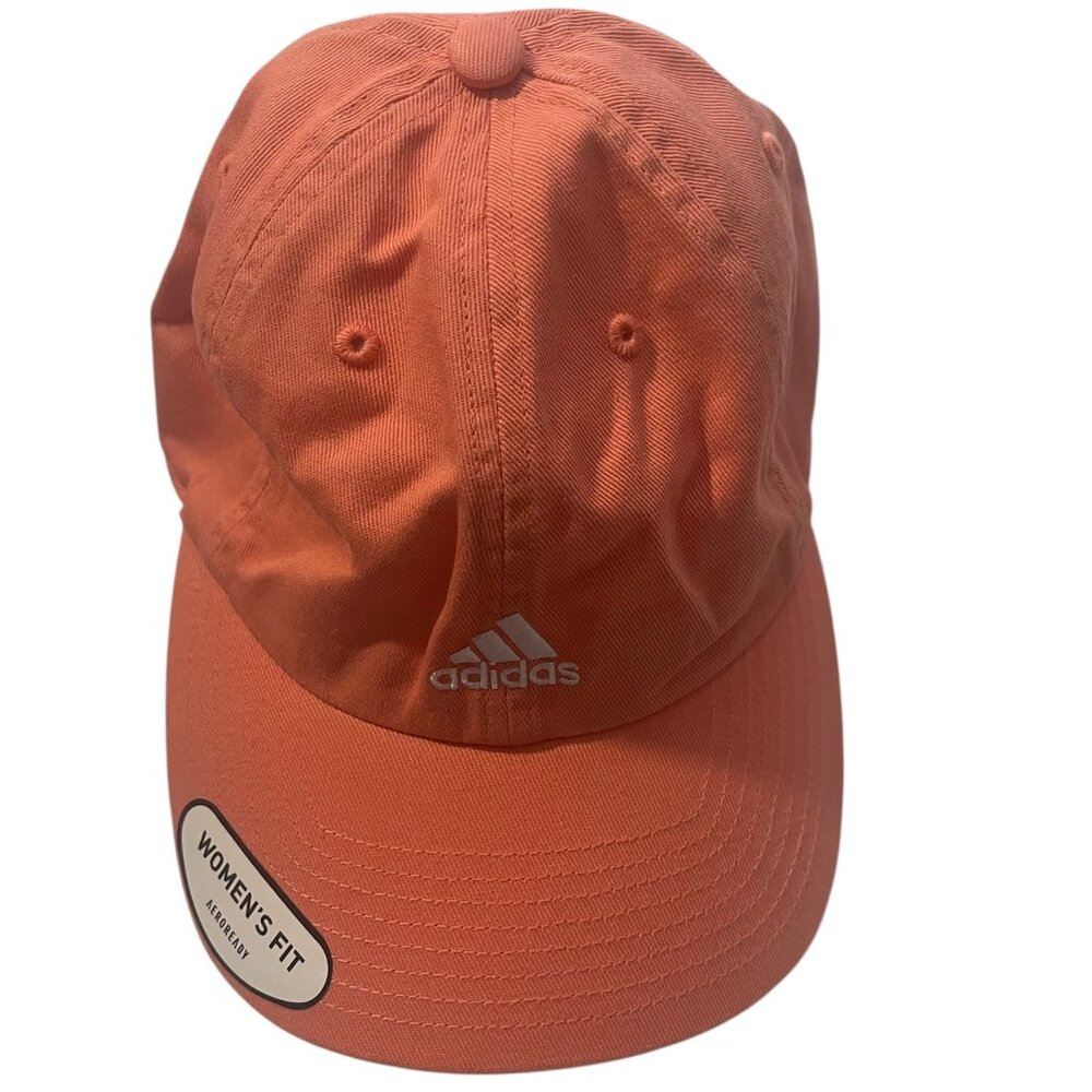 Adidas Women's Fit AEROREADY Baseball Hat Cap Coral Orange OS